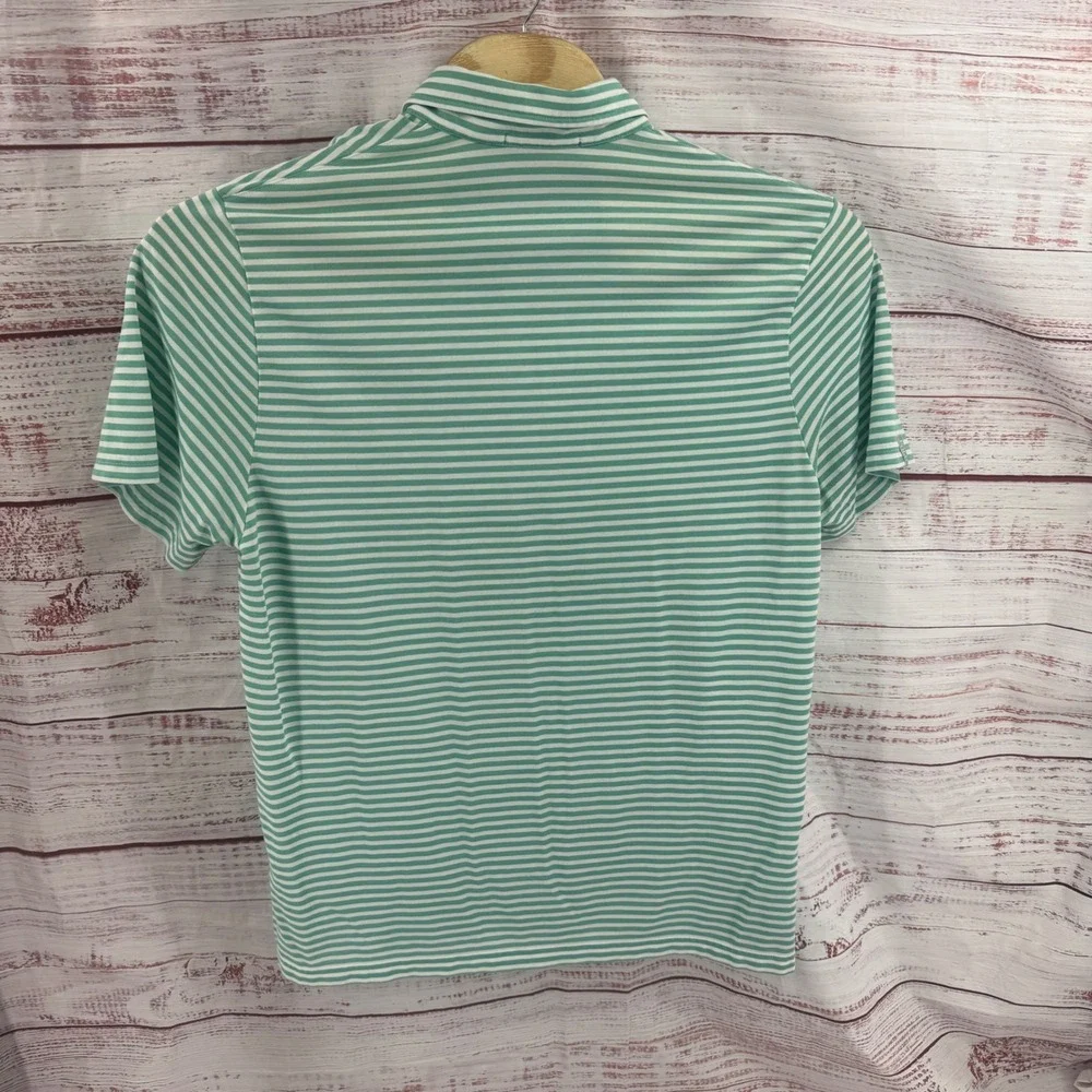 Ralph Lauren Pro Fit Polo Shirt Mens  XL Mint Green Striped Wyndham Championship